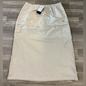 Nike Cream Maxi/Mini Convertible Skirt